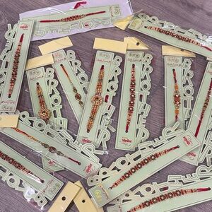 Colorful Beaded thread Bracelets (Rakhi) assorted pack of 20